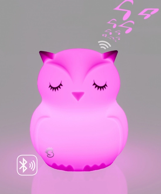 Lampe de nuit en silicone changeant de couleur avec haut-parleur Bluetooth Lumière Chouette HU HU HU HU HU