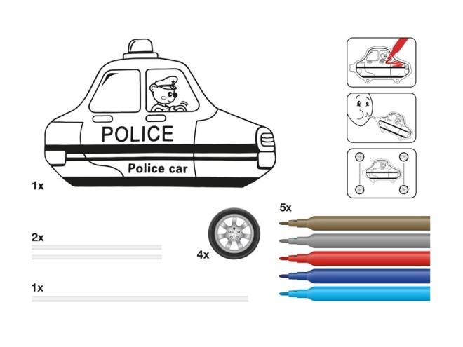 Ensemble Créatif Voiture Gonflable Police