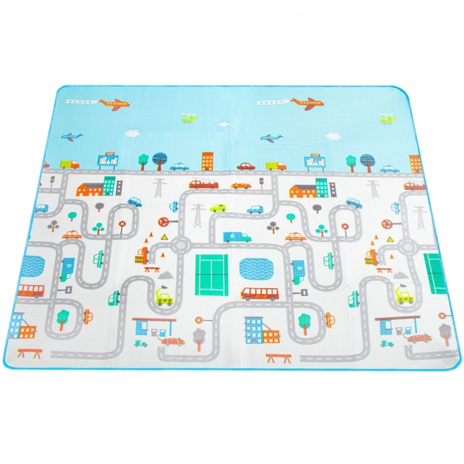 Tapis de jeu thermo pour enfants 180x200 cm - ville