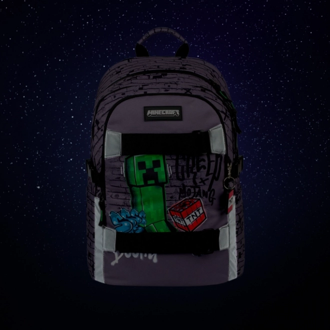 Ensemble 3 Skate Baagl Minecraft TNT: Sac à dos, Trousse, Sac