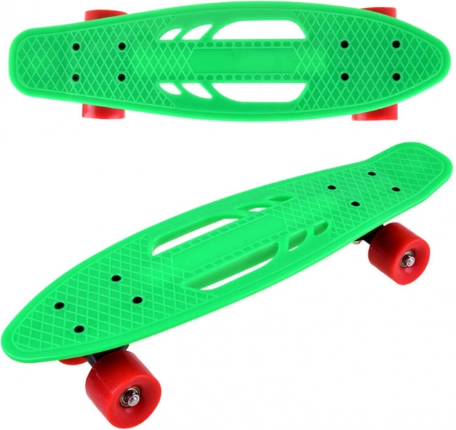 Skateboard penny pour enfants avec découpes de préhension, jusqu’à 50 kg – Vert
