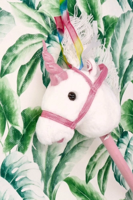 Licorne à bascule sur bâton Rosa