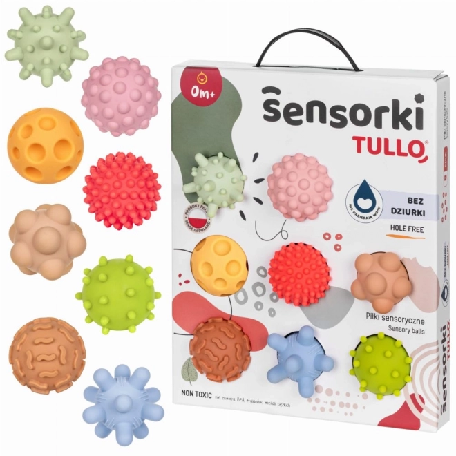Les balles sensorielles de Tullo pour les tout-petits 8 pcs