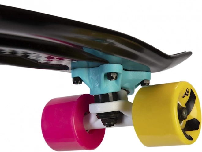 Pennyboard rétro coloré à motif damier