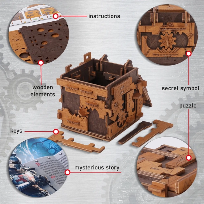 Boîte à énigmes en bois jeu d'évasion 149 pièces