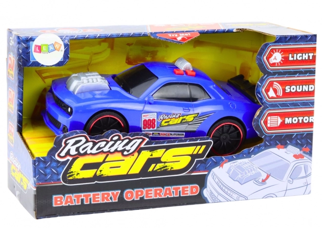 Jouet voiture de course avec effets lumineux et sonores bleu