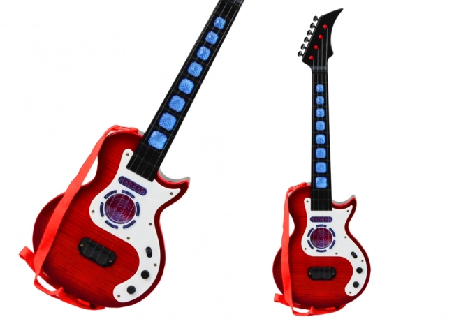 Guitare électrique pour enfants avec mélodies et lumières rouge