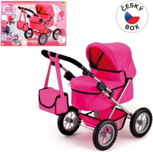 Poussette pour poupées Adélka rose