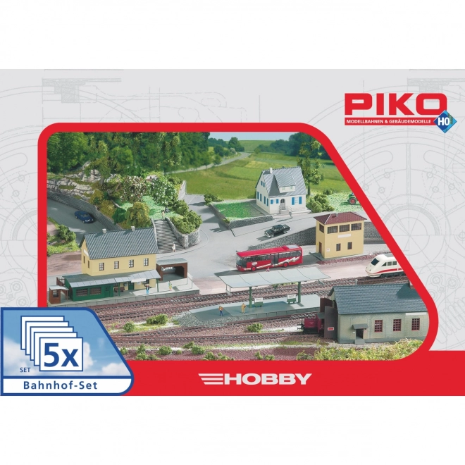 Piko Hobby Ensemble de Construction Gare Neustadt 5 Pièces - 61923