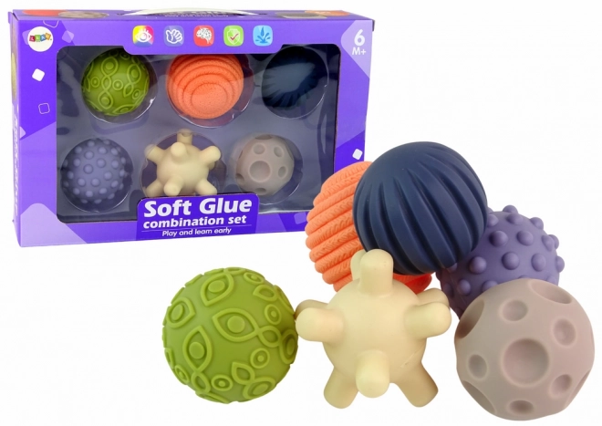 Ensemble de balles sensorielles 6 pcs Colorées