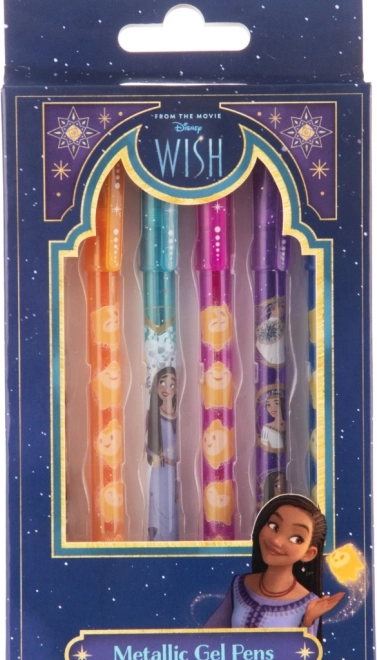 Stylos gel métalliques Disney Wish 6 pcs
