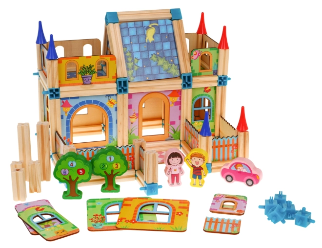 Figurines, arbres et petite voiture pour le jeu narratif