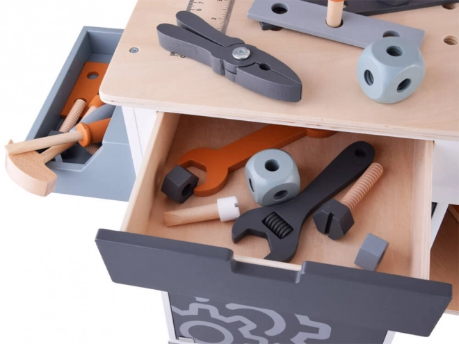 Ensemble d'atelier en bois pour enfants avec outils