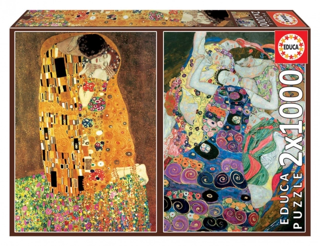 EDUCA Puzzle Baiser et Filles 2x1000 pièces