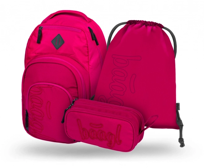 BAAGL 3 SET Coolmate Ruby: sac à dos, trousse, sac