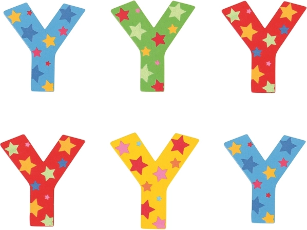 Lettre en bois Y avec étoiles Bigjigs Toys