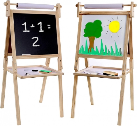 Tableau magnétique double face pour enfants avec accessoires