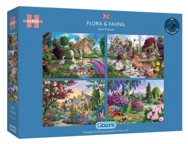 Puzzle Gibsons Flora et Faune 4x500 pièces
