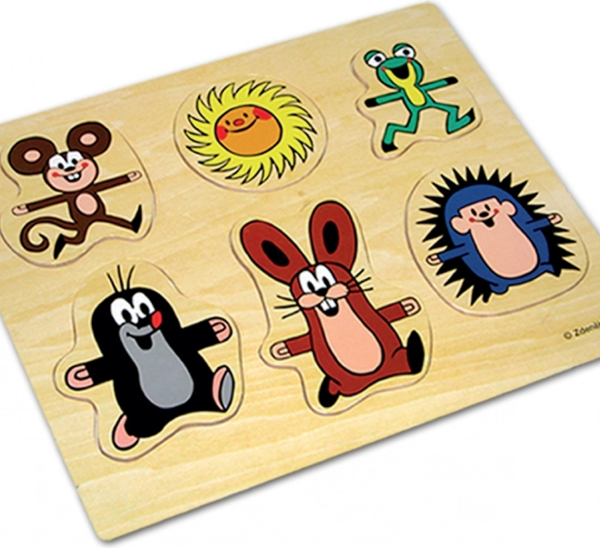 Puzzle en bois à encastrer La Petite Taupe et ses amis 31,5 × 26 cm