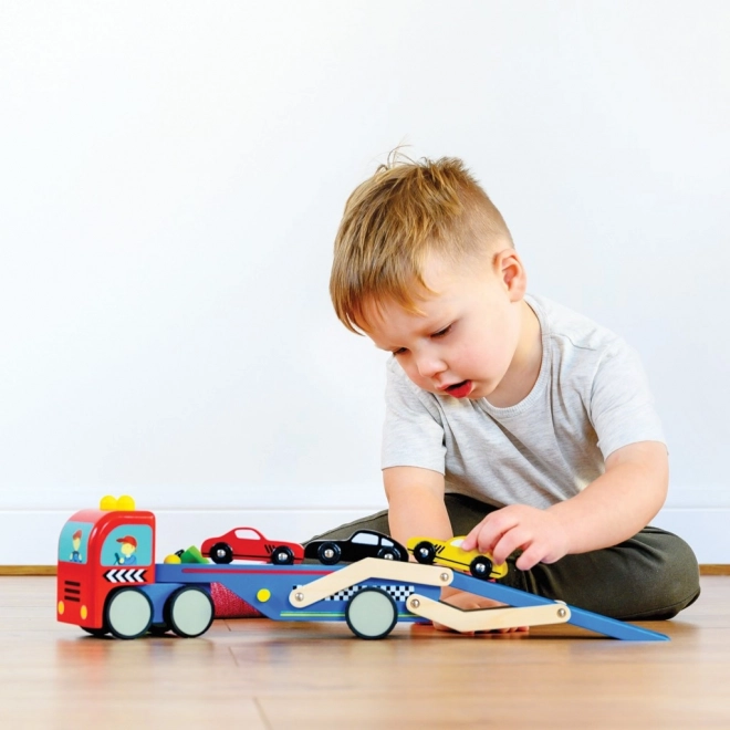 Camion en bois avec petites voitures Le Toy Van