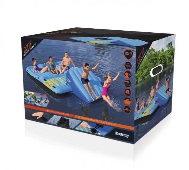 HYDRO-Force Ostrov + toboggan 376x311cm BESTWAY