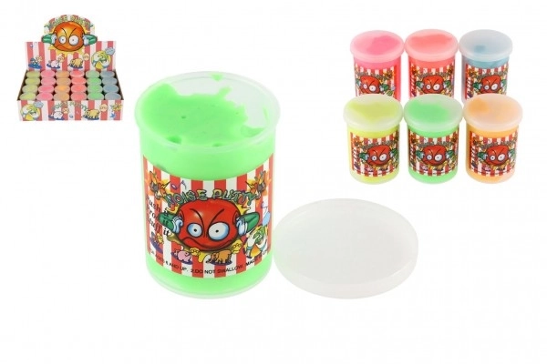 Slime - substance 80g qui pète 6x5cm mélange de types 6 couleurs 24pcs en boîte