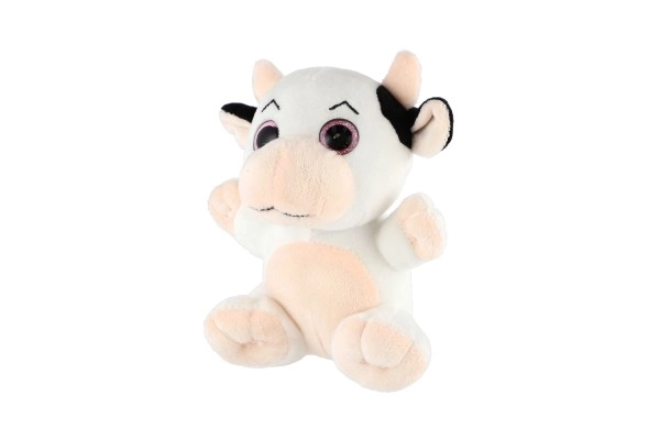 Animal en peluche grandes yeux 18 cm sur carte