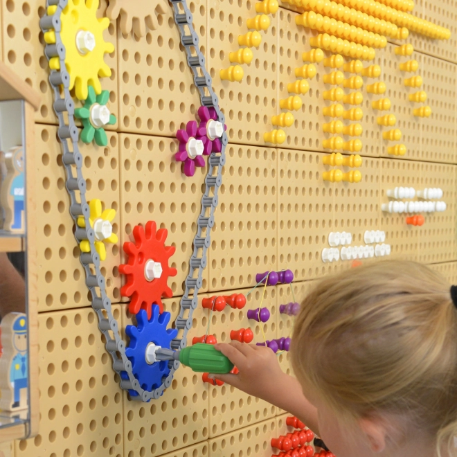 Masterkidz STEM Plateau avec engrenages et chaîne 39 pièces