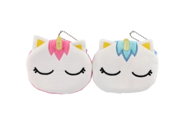 Portefeuille en daim de licorne pour fille avec accessoires pour cheveux