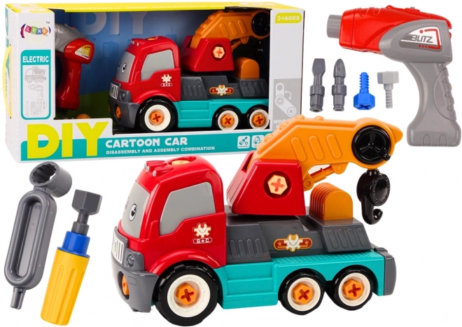 Camion de dessin animé avec grue DIY