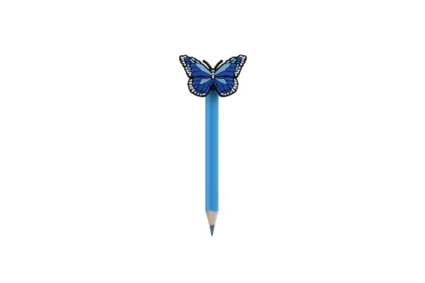 Crayon avec motif papillon en bois