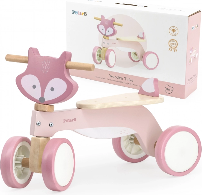 trottinette en bois renard avec roues souples POLARB by VIGA