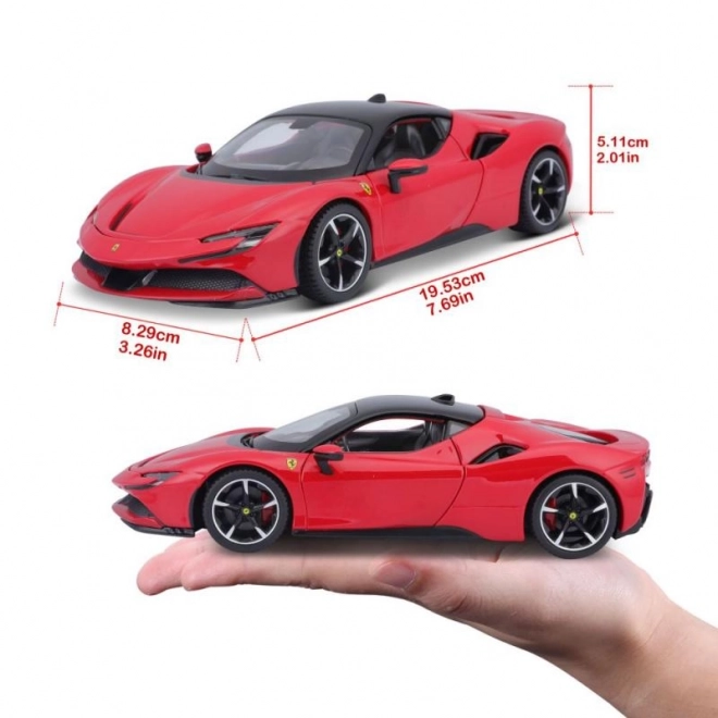 Bburago 1:24 Ferrari Top SF90 Stradale Rouge
