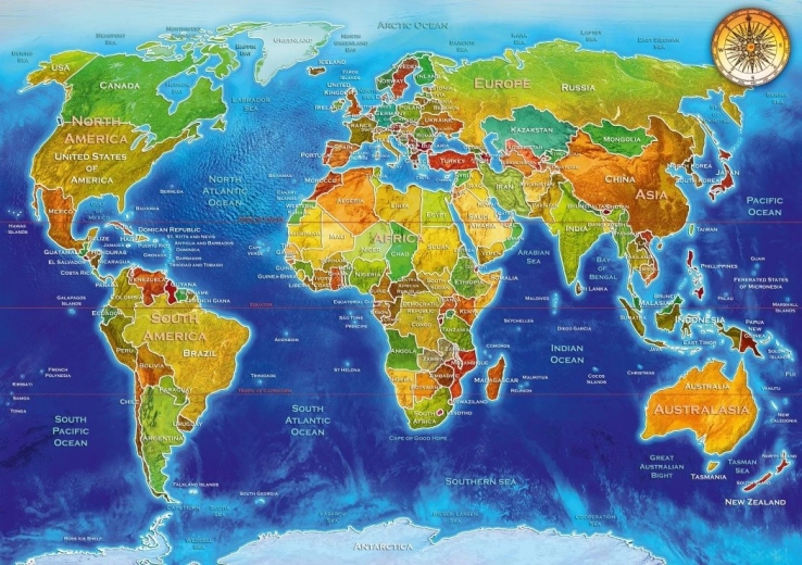 Puzzle Carte politique 1000 pièces