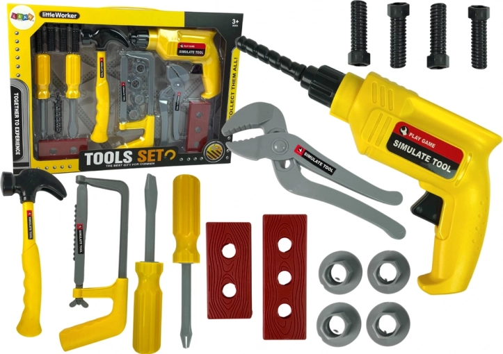 Set d’outils pour enfants avec perceuse, marteau et tournevis