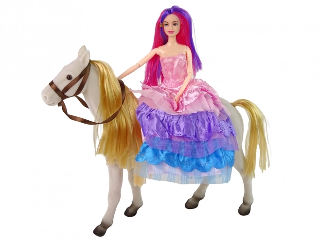 Marionnette princesse avec cheval blanc