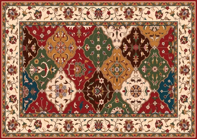 Puzzle Fleurs anatoliennes sur tapis 1000 pièces