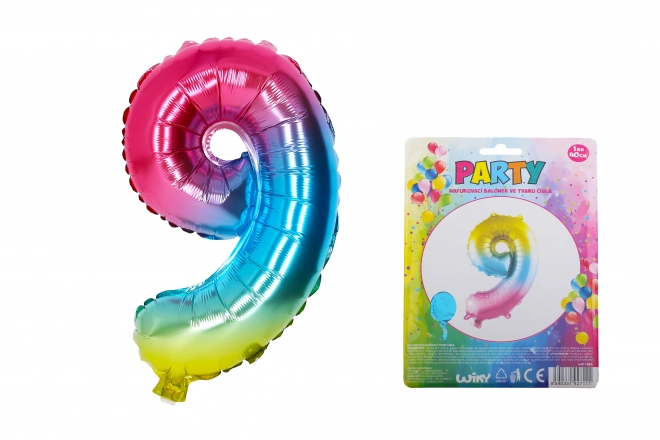 Ballon arc-en-ciel gonflable - numéro 9