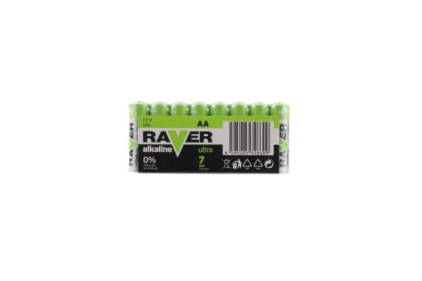 Pile RAVER LR6/AA 1,5 V alcaline ultra 8pcs en film
