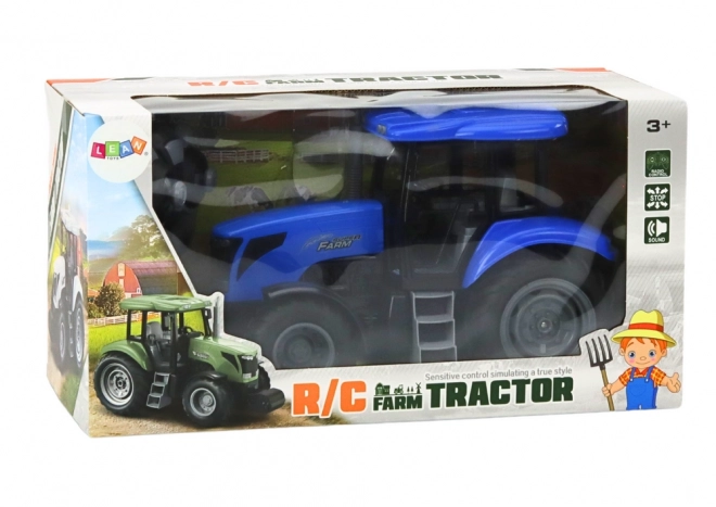 Tracteur RC Commandé à Distance 2.4G Sons Bleu