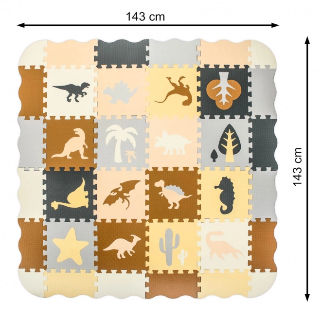 Puzzle en mousse avec dinosaures et parc - 36 pièces