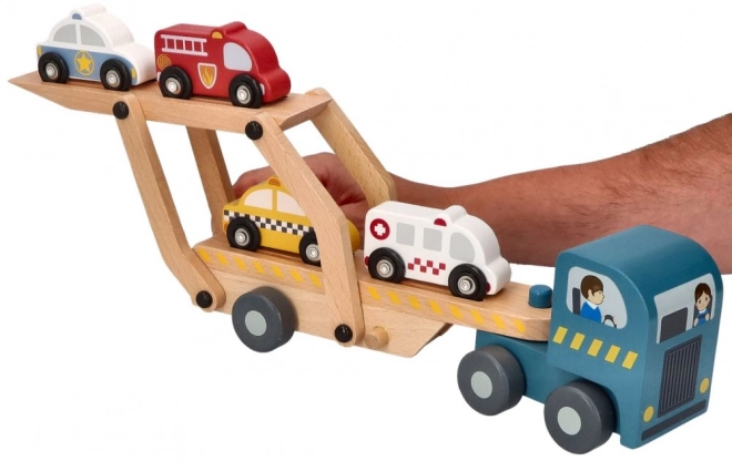 Caravane avec véhicules de secours