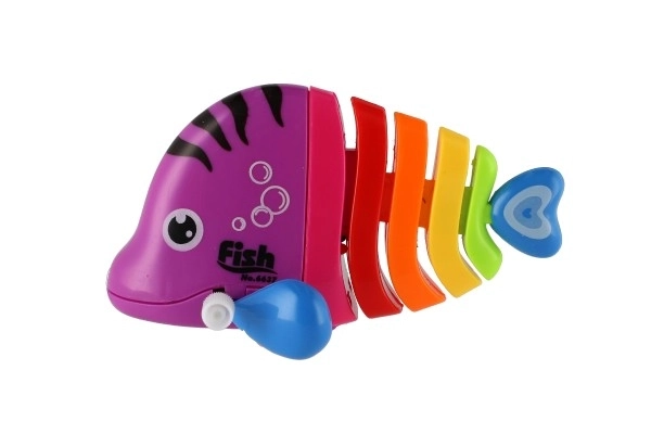 Poisson/Rybka à clé en plastique 11cm mix couleurs 14pcs en boîte