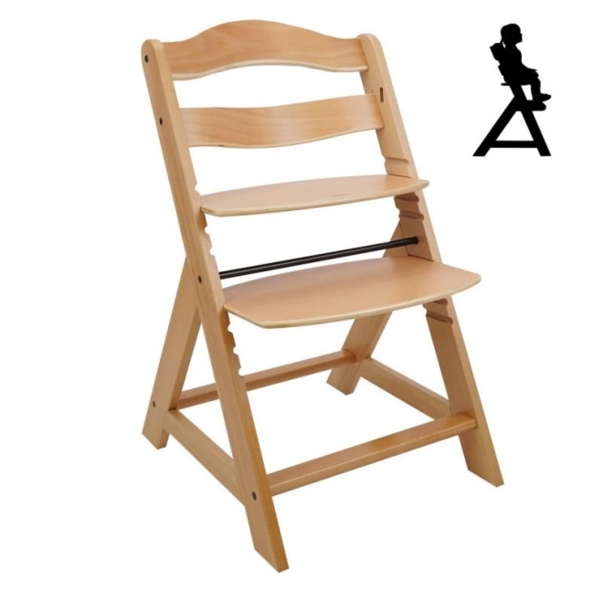 Chaise haute évolutive - naturelle