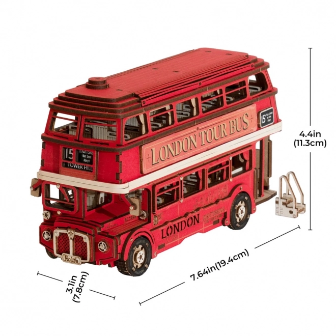 Puzzle en bois 3D bus à impériale londonien