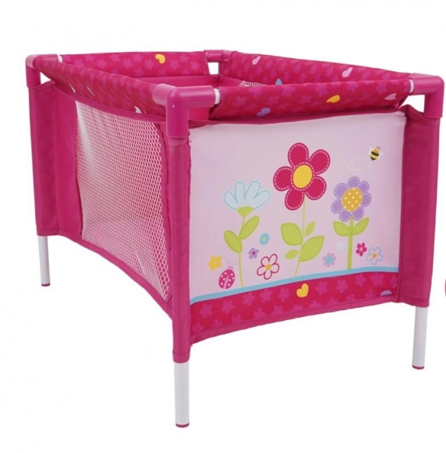 Ensemble de jeu 3 pièces, poussette, chaise et lit - Fleurs