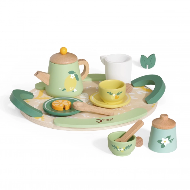 Ensemble de thé en bois 14 pièces