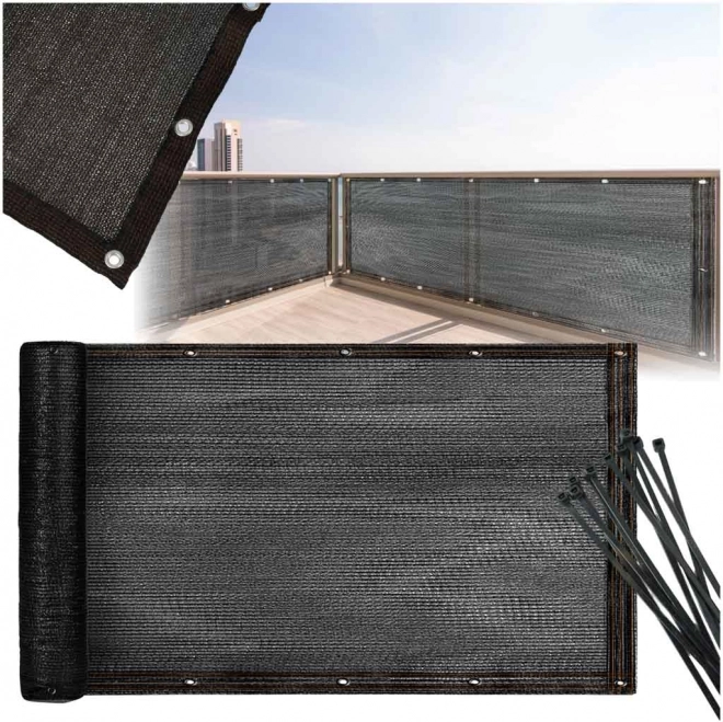 Store de balcon LUARO avec protection UV et sangles de serrage 105x700 cm
