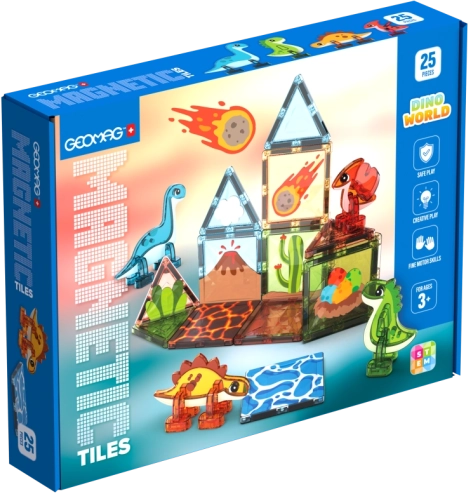 geomag magnetic tiles dino jeu de construction magnétique pour enfants