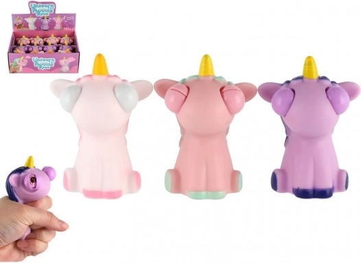 Licorne anti-stress à presser en silicone 9 cm